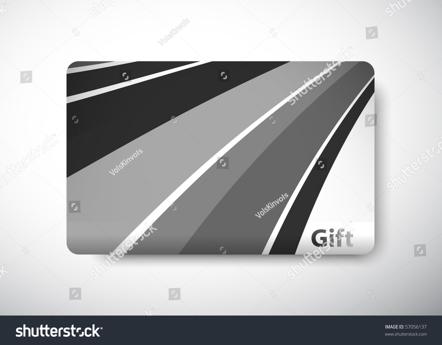 Gift Card Size 3 3/8" X 2 1/8" (86 X 54 Mm) Stock Vector