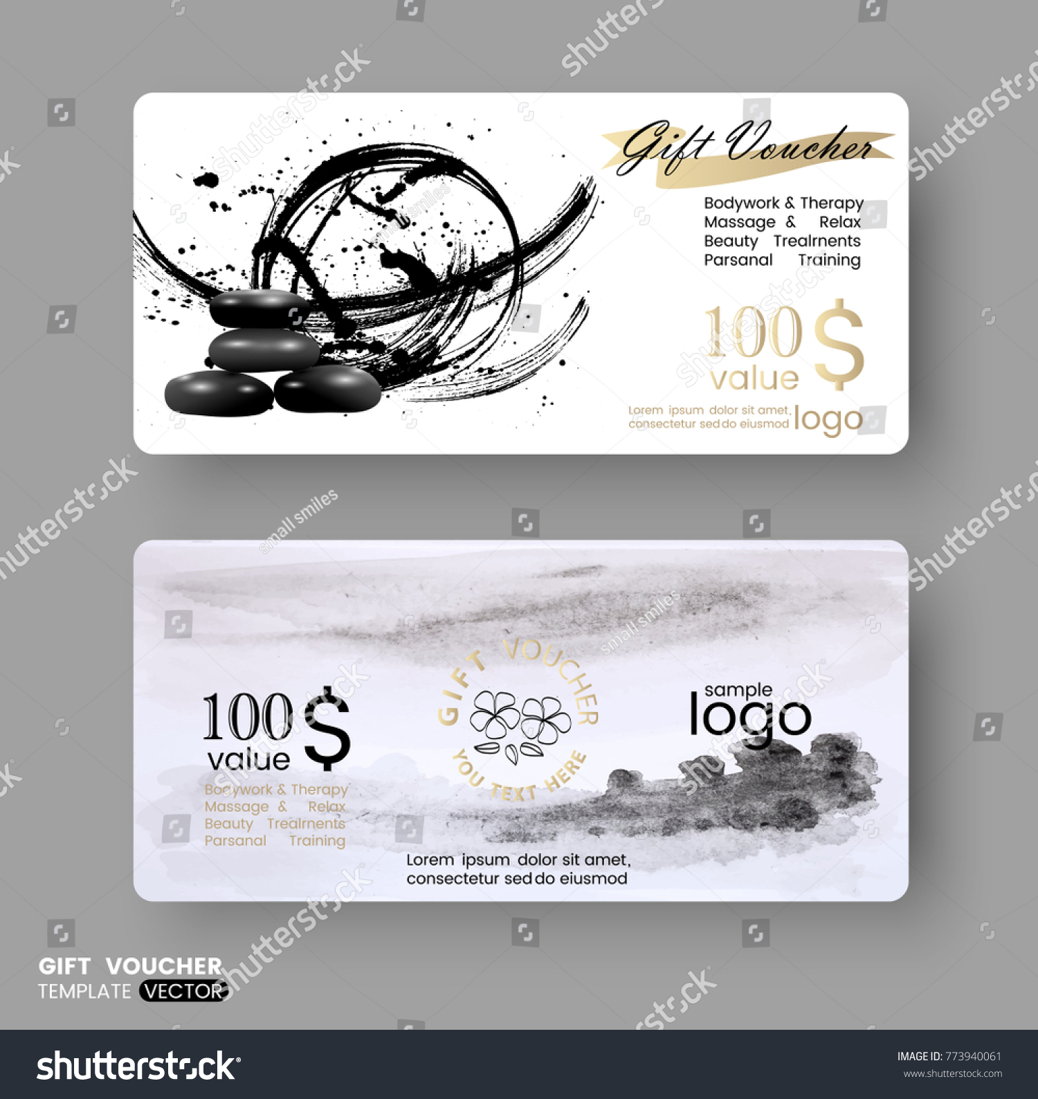 Gift Cards Gift Card Templates Hand Stock Vector (Royalty Free For Massage Therapy Business Card Templates