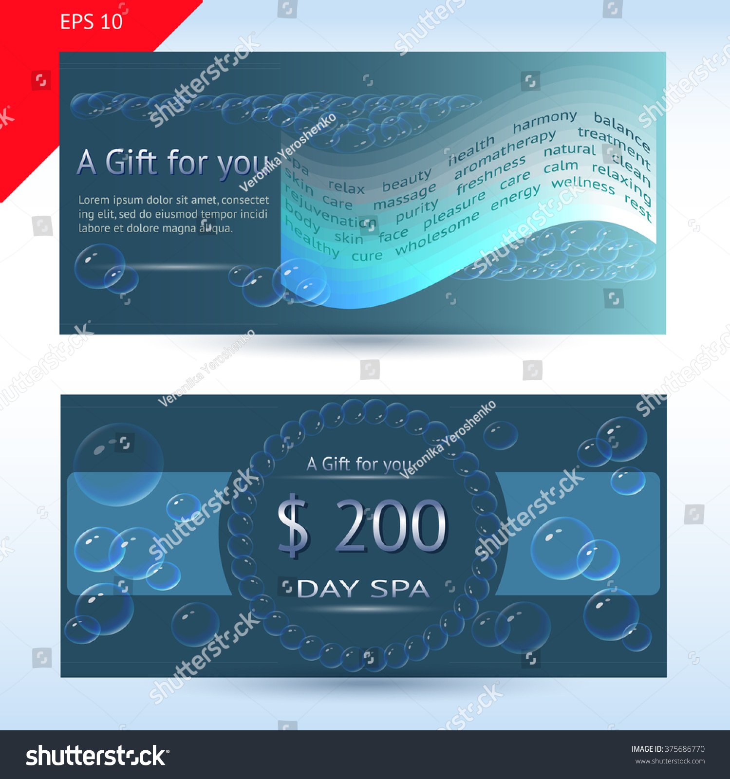 Gift Certificate Spa Template Bubbles Spa Stock Vector (Royalty Free Gift Certificate Spa Template Bubbles Spa Stock Vector (Royalty Free