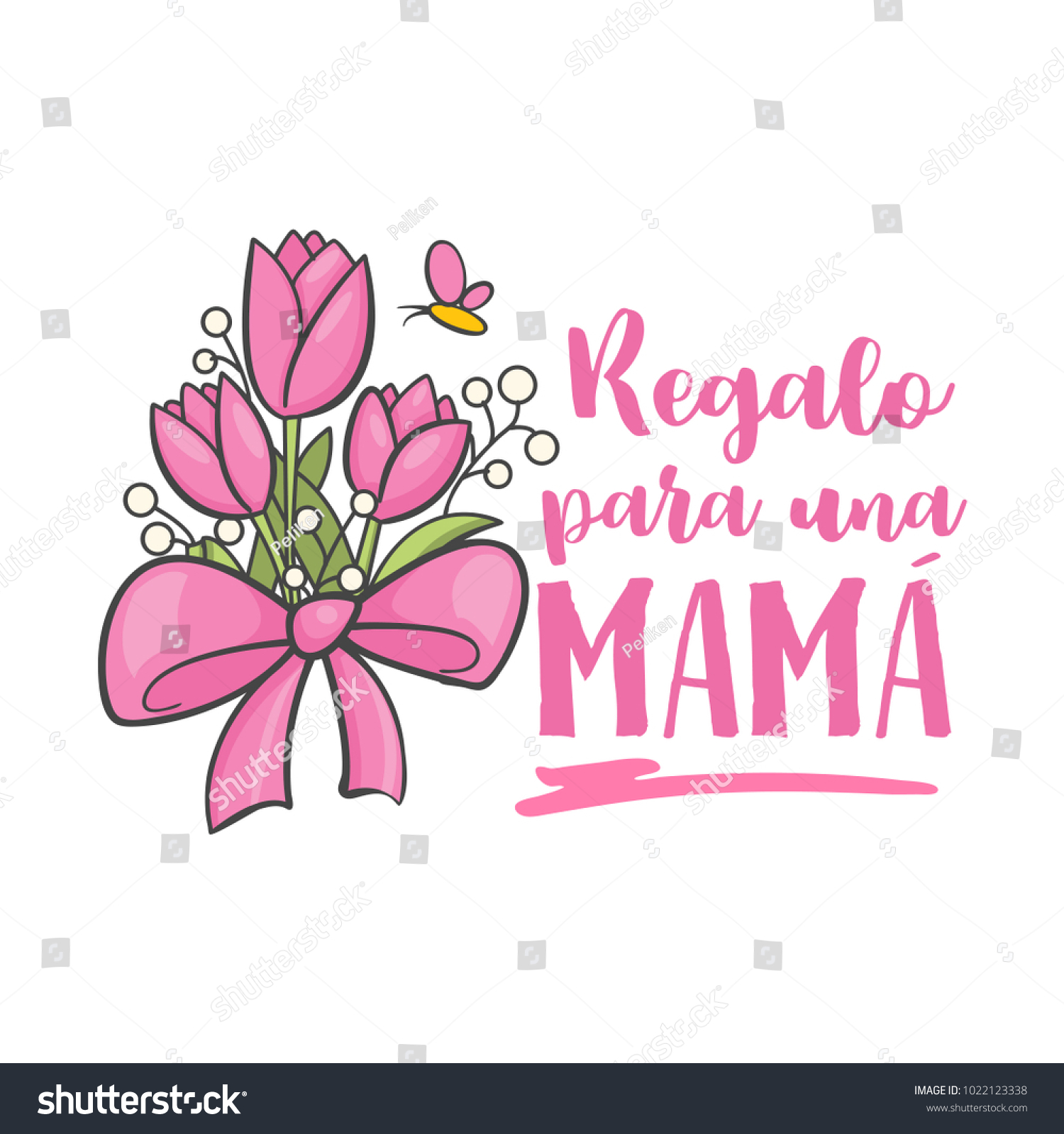 Gift Mom Spanish Mother Day Greeting Stock Vector Royalty Free