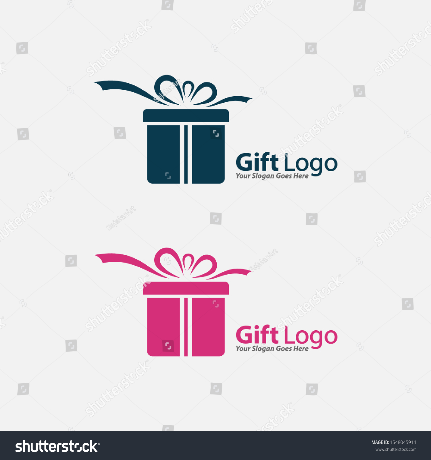 Gift Logo Vector Icon Emblem Gift Stock Vector Royalty Free