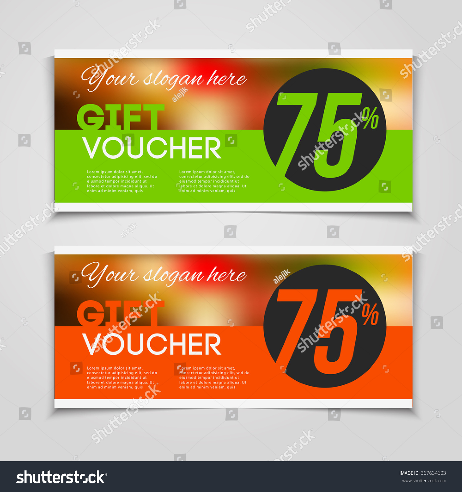 Gift Discount Voucher Food Restaurant Cafe Stock Vektorgrafik