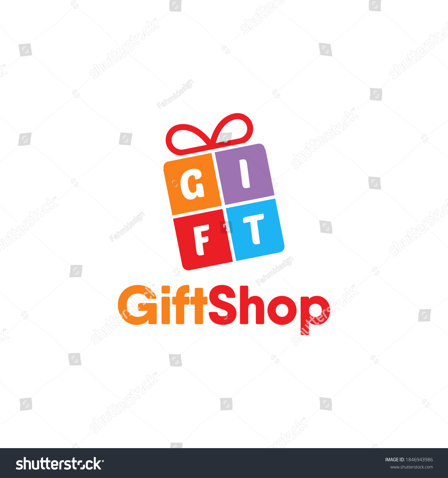 Gift Shop Logo Symbol Template Design Stock Vector (Royalty Free ...