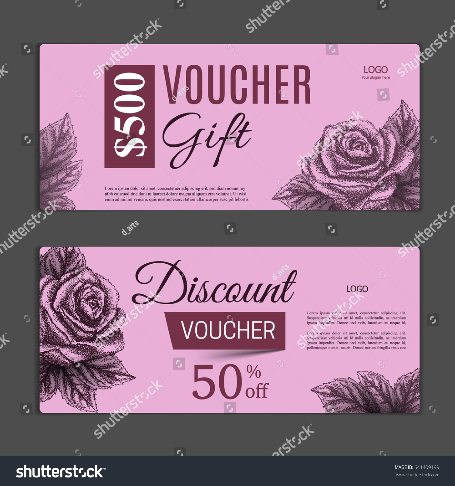 Gift Voucher Template Can Be Use Stock Vector Royalty Free 641409199