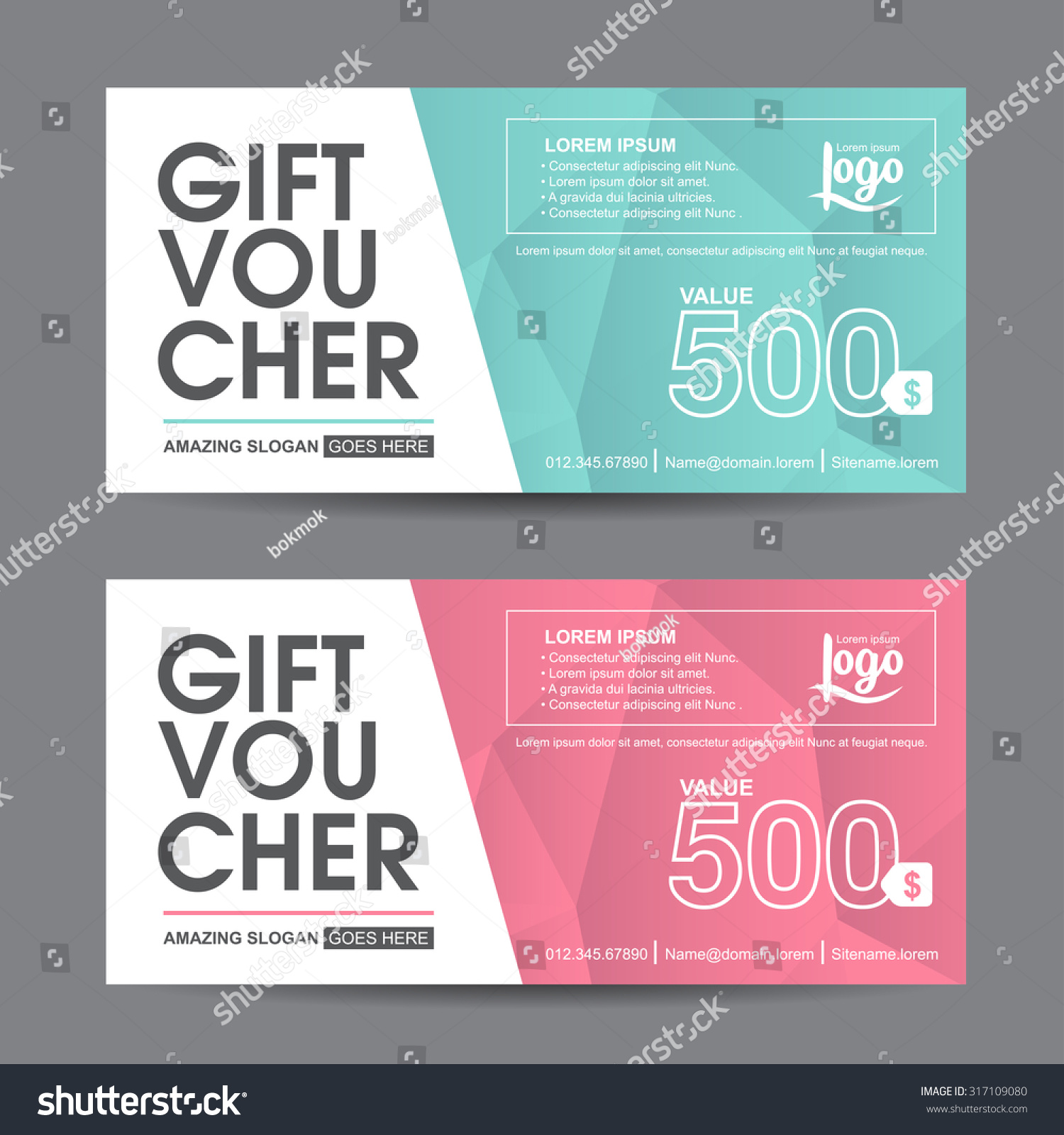 Gift Voucher Template Colorful Patterncute Gift Stock Vector With Gift Certificate Log Template