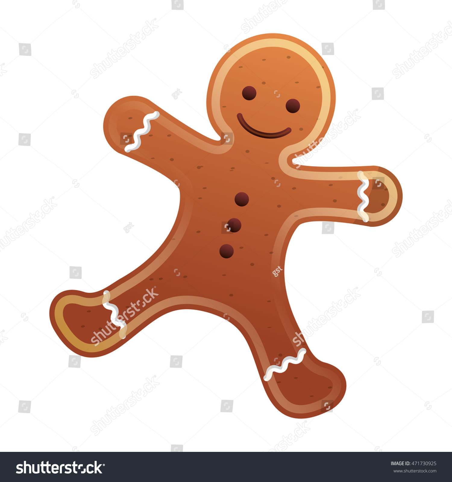 Ginger Bell Christmas Isolated Icon Vector Stock Vector 471730925 ...