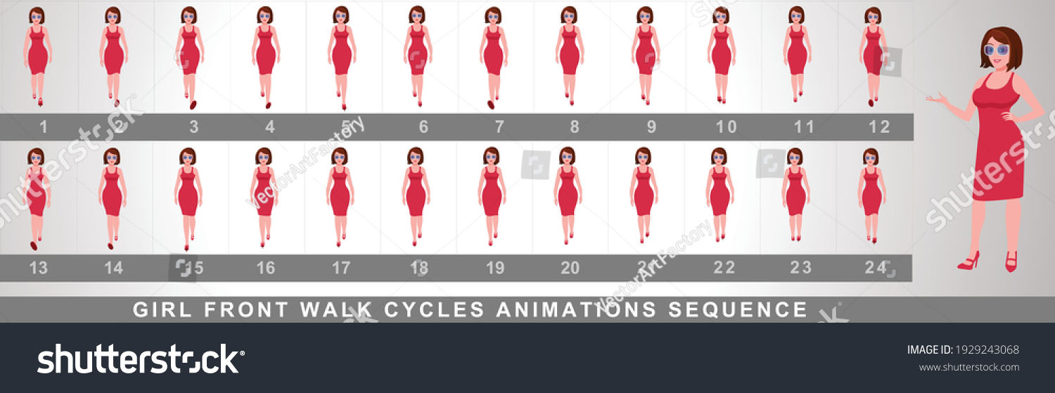 Girl Character Front Walk Cycle Animation Stock Vector Royalty Free 1929243068 Shutterstock Girl Character Front Walk Cycle Animation Stock Vector Royalty Free 1929243068 Shutterstock