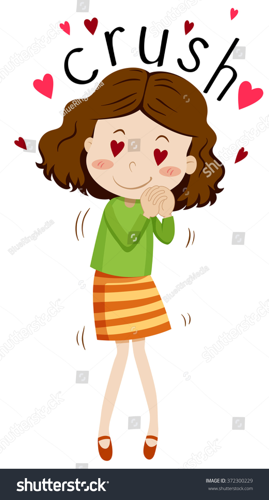 Girl Having Crush On Someone Illustration Stock Vector Royalty Free