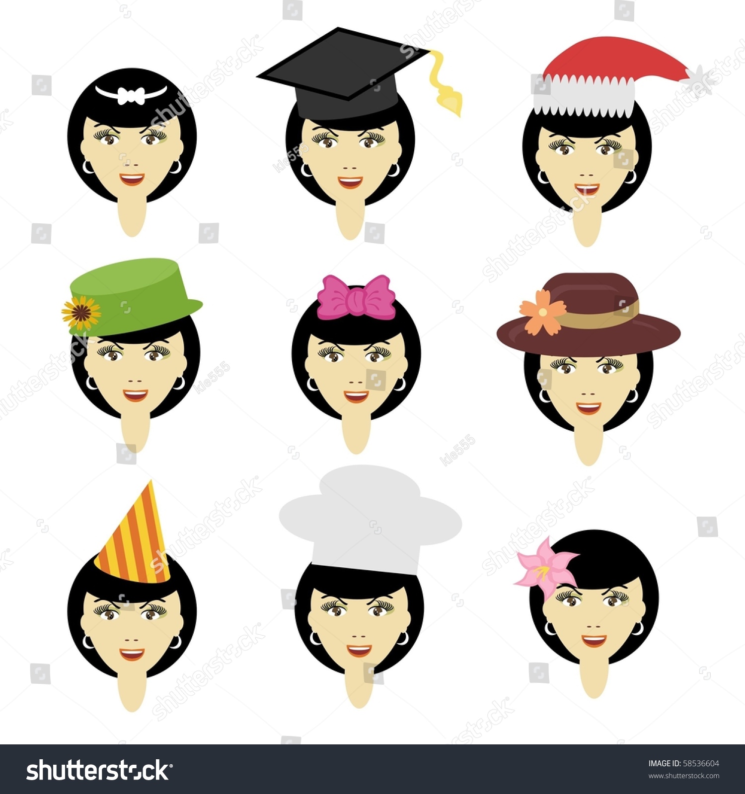 different headdresses