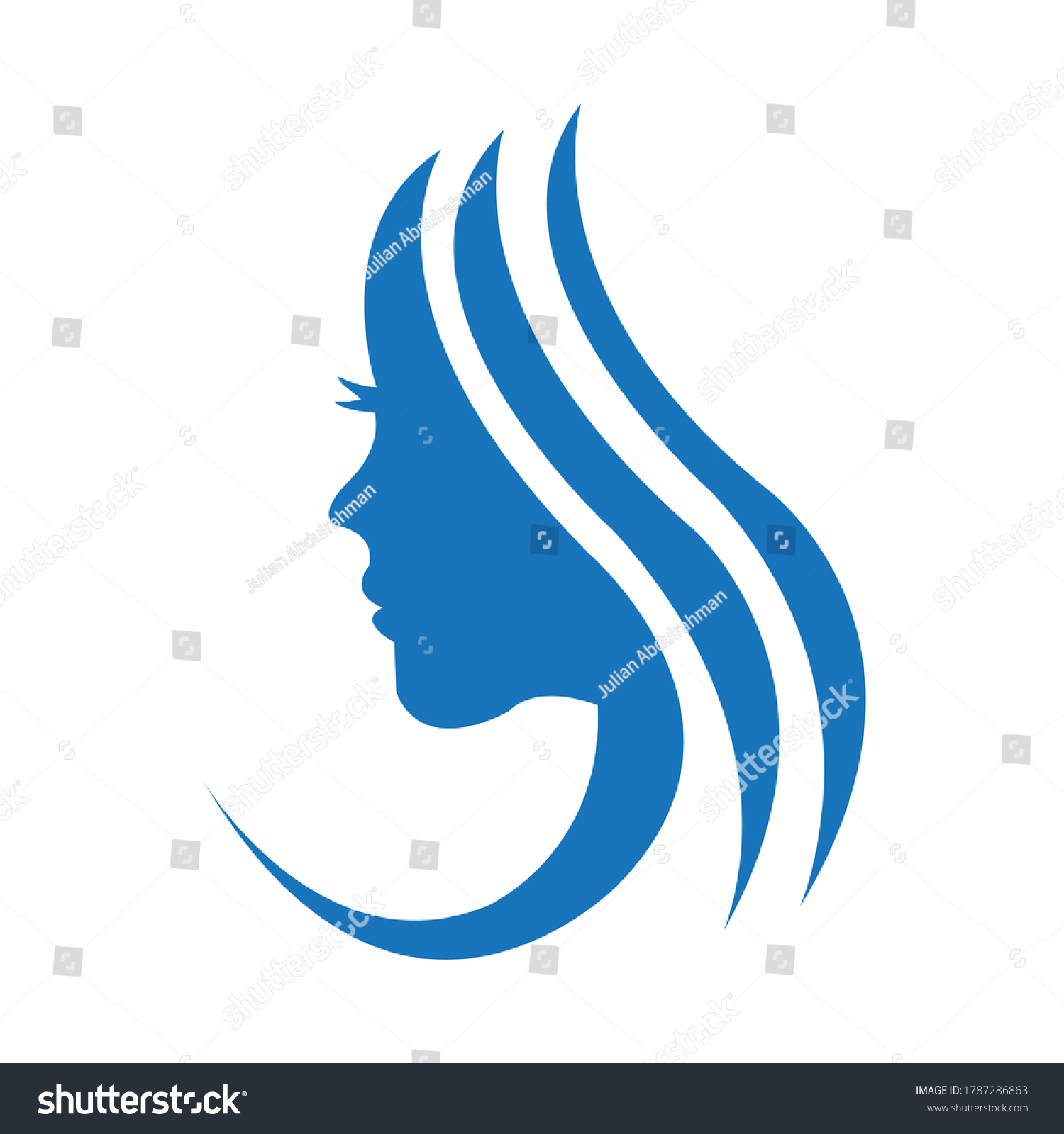 Girl Logo Vector White Background Stock Vector (Royalty Free ...