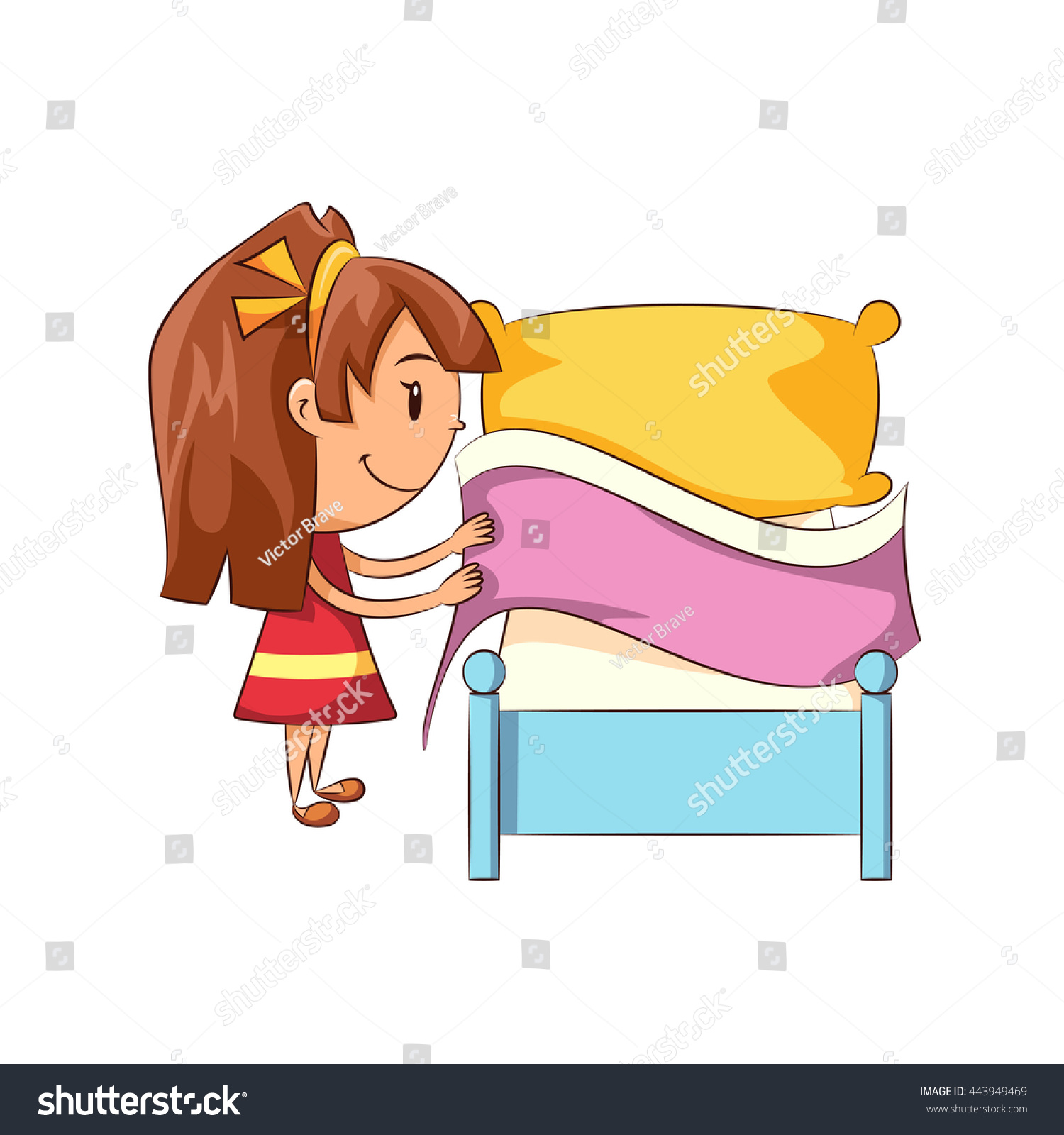 girl making bed clipart - photo #2