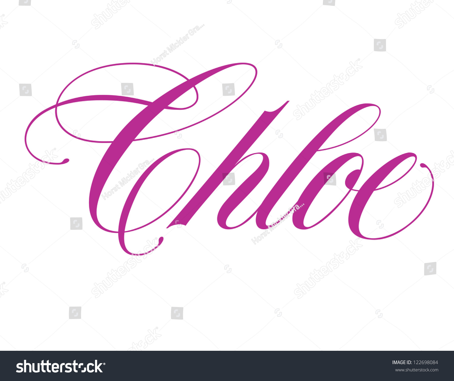 Girls Name Elegant Vector Lettering Series Stock Vector 122698084 