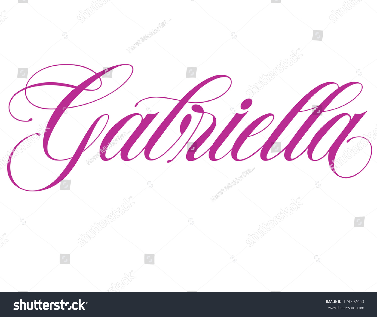 Girls Name Elegant Vector Series Gabriella Stock Vector (Royalty Free ...