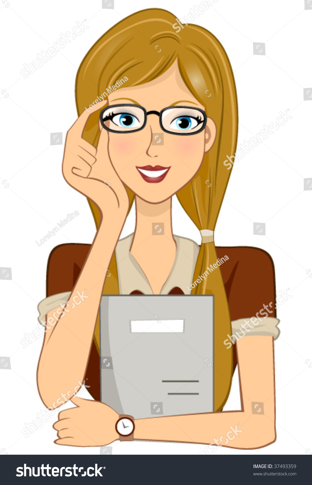 Girl Student - Vector - 37493359 : Shutterstock