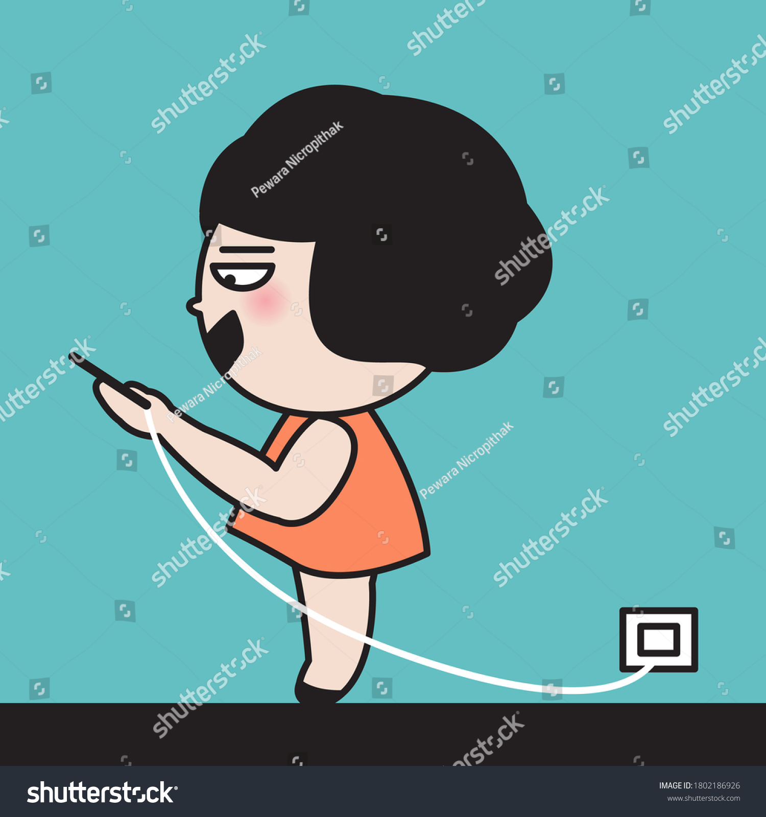 638 Using Smartphone Charging Stock Vectors Images And Vector Art Shutterstock 4578