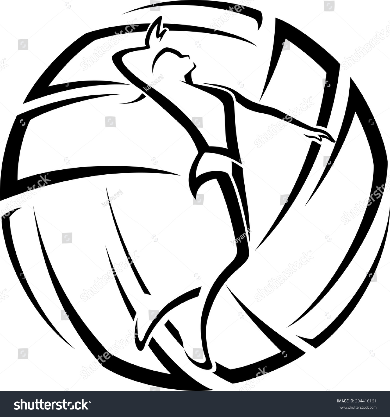 volleyball symbol clipart - photo #42