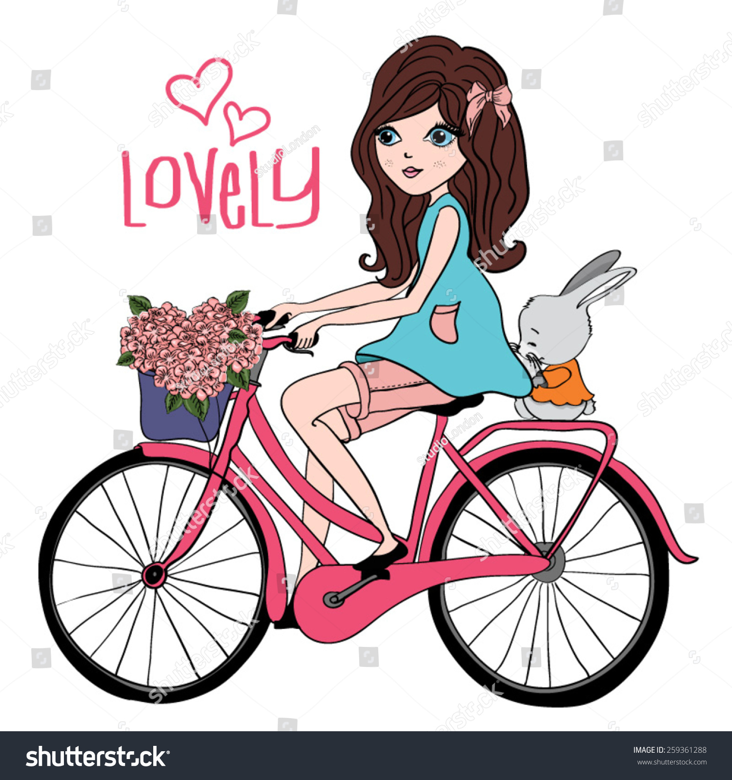 clip art girl riding bike - photo #41