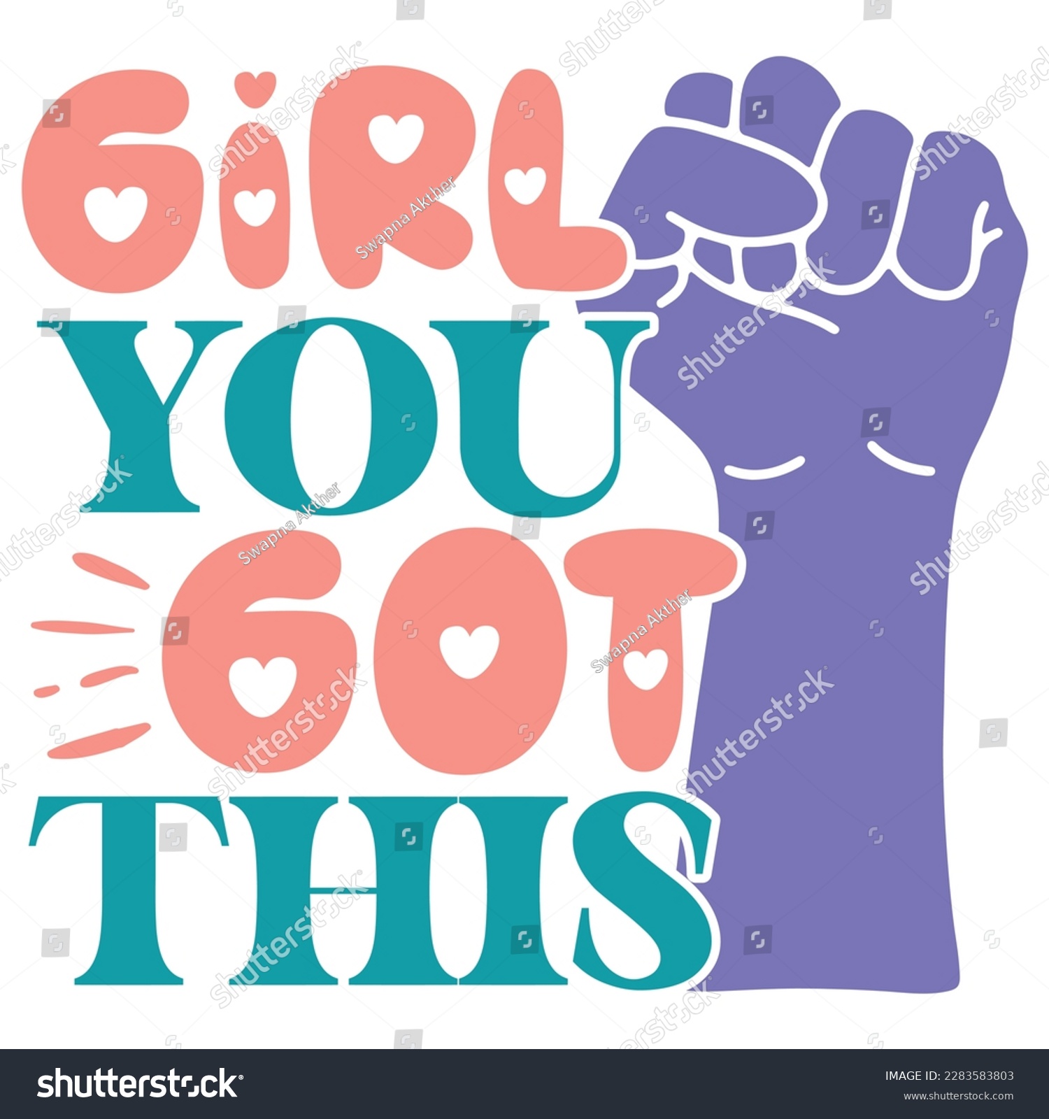 SVG of Girl You Got This - Boho Retro Style Happy Women's Day T-shirt And SVG Design. Mom Mother SVG Quotes T-shirt And SVG Design, Vector EPS Editable File, Can You Download This File. svg