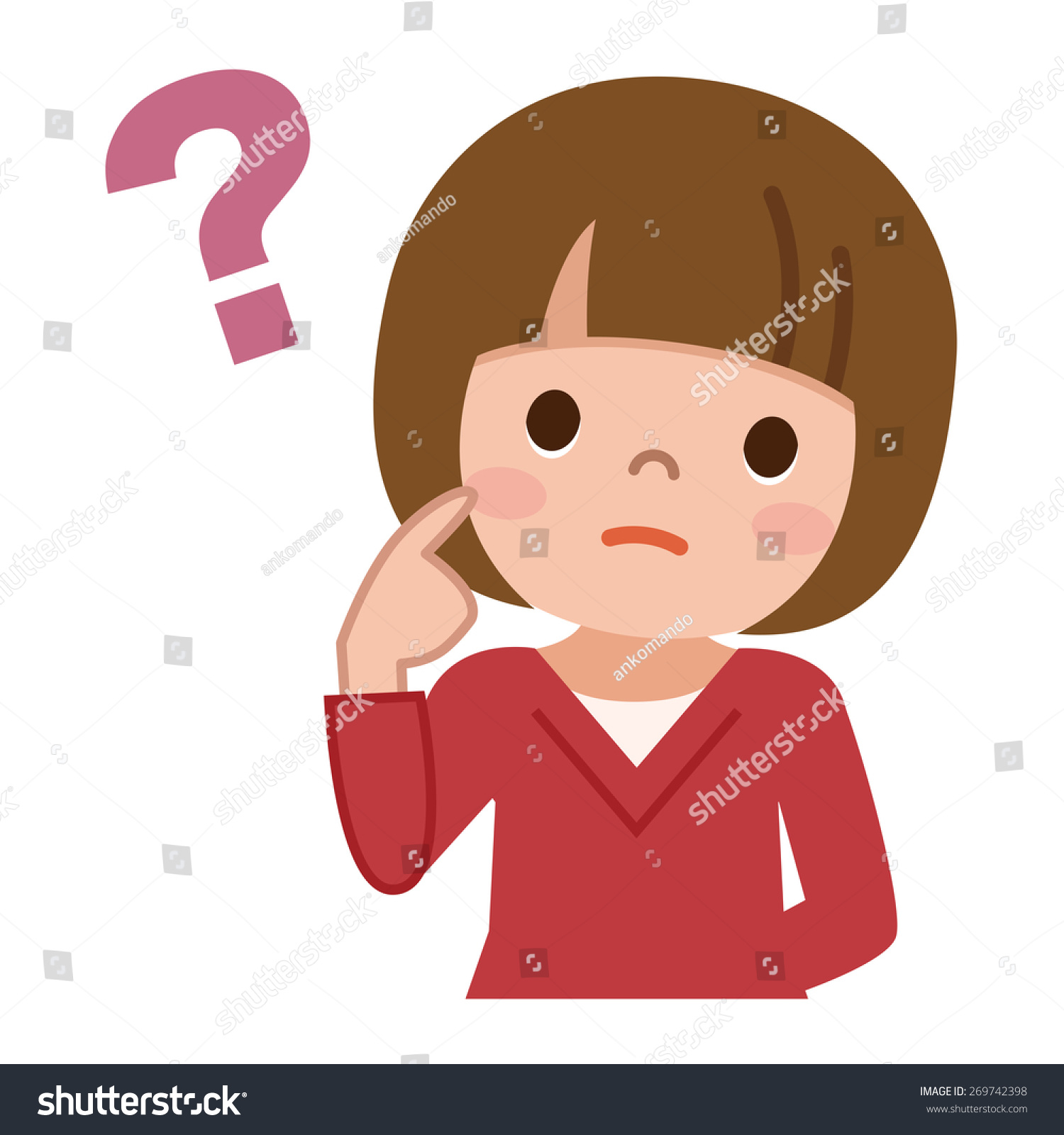 Girl You Think Stock Vector 269742398 : Shutterstock