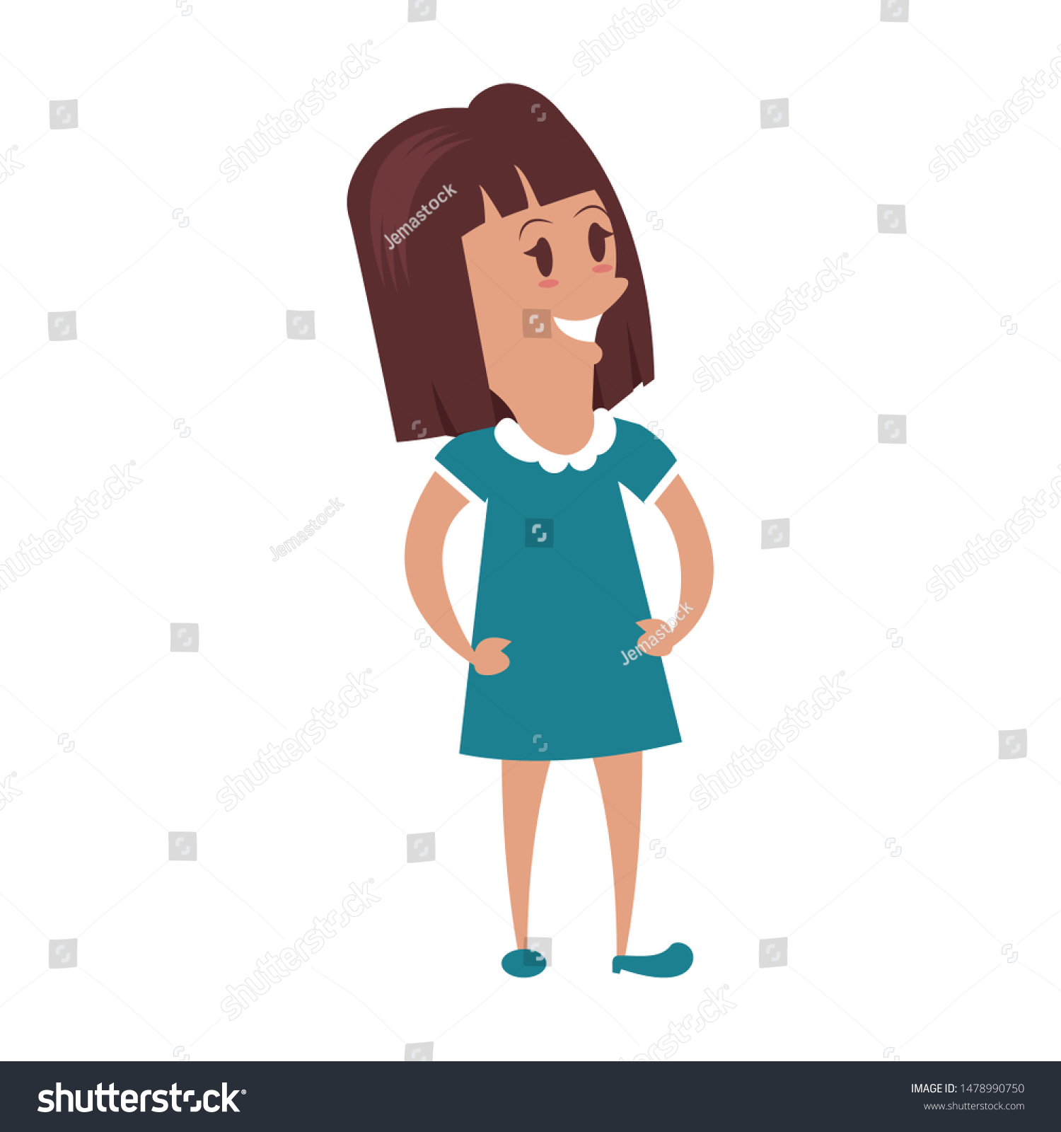 Girl Young Kid Infancy Cartoon Vector Stock Vector (Royalty Free ...