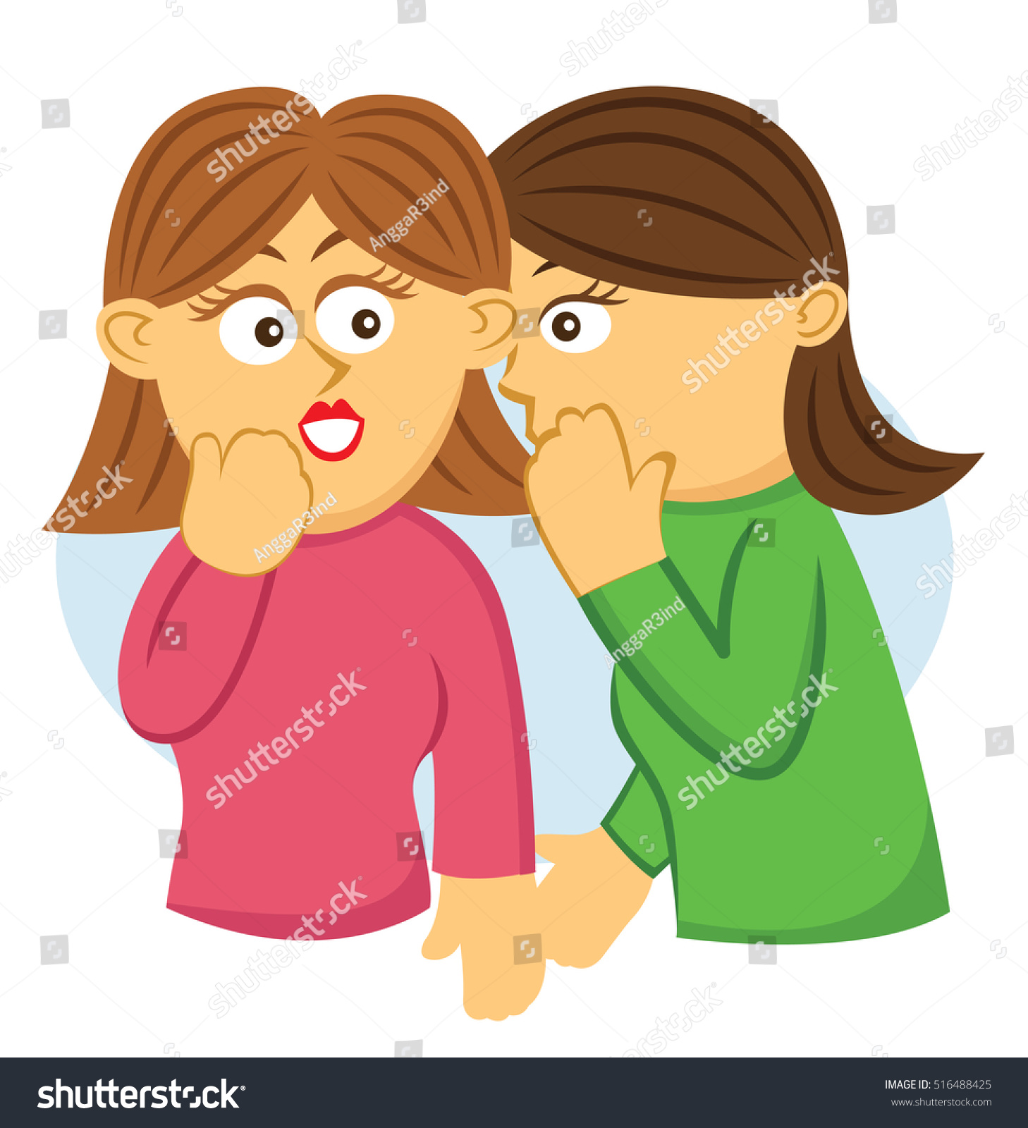 Girls Gossiping Cartoon Illustration Stock Vector 516488425 - Shutterstock