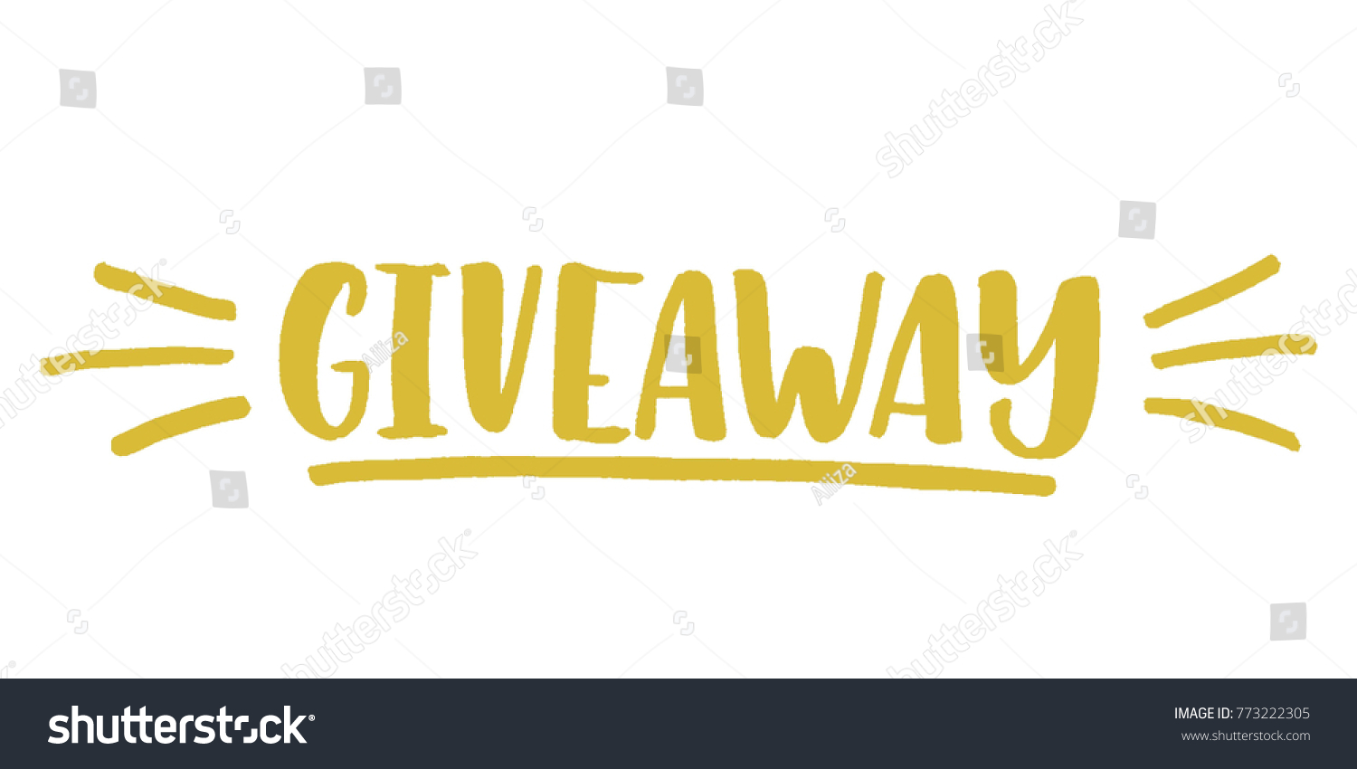 Giveaway Vector Lettering Stock Vector Royalty Free