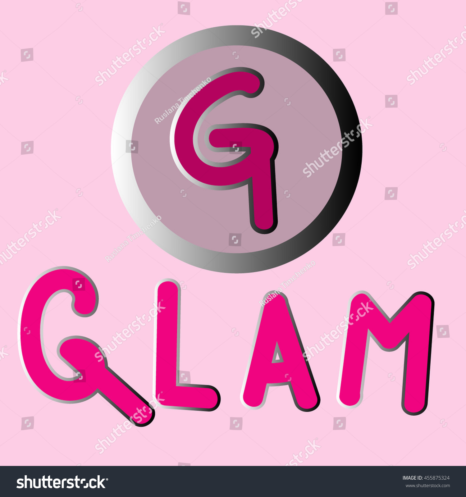 Glamour Logo Stock Vector Royalty Free 455875324