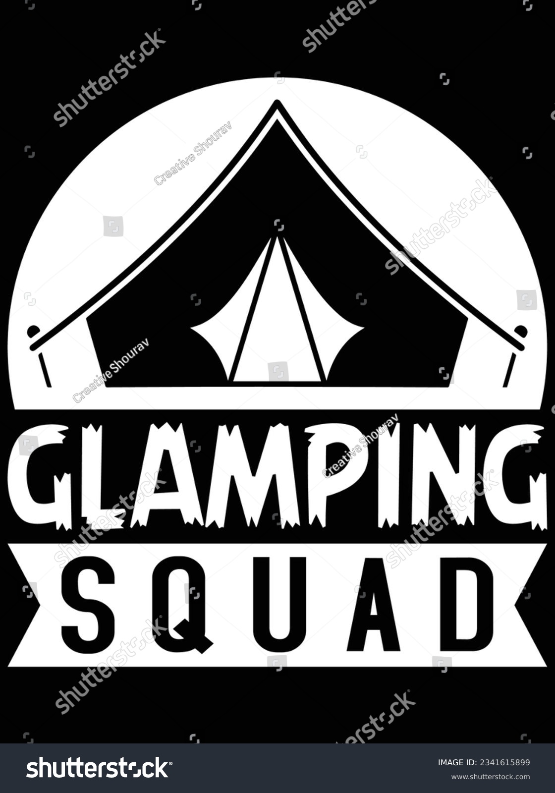 SVG of Glamping squad vector art design, eps file. design file for t-shirt. SVG, EPS cuttable design file svg