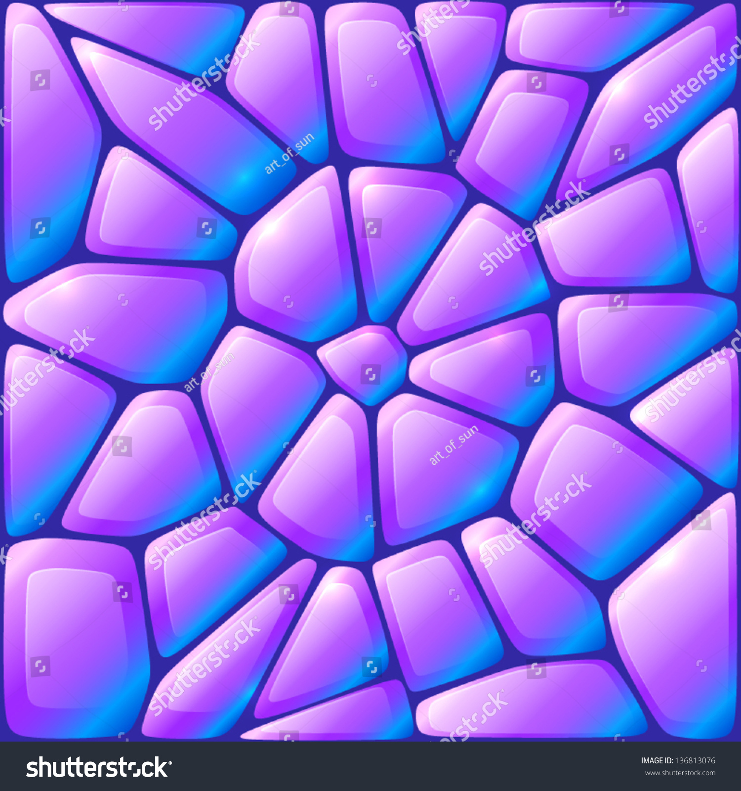 Glance Violet Vector Rocks Seamless Pattern Stock Vector (Royalty Free ...