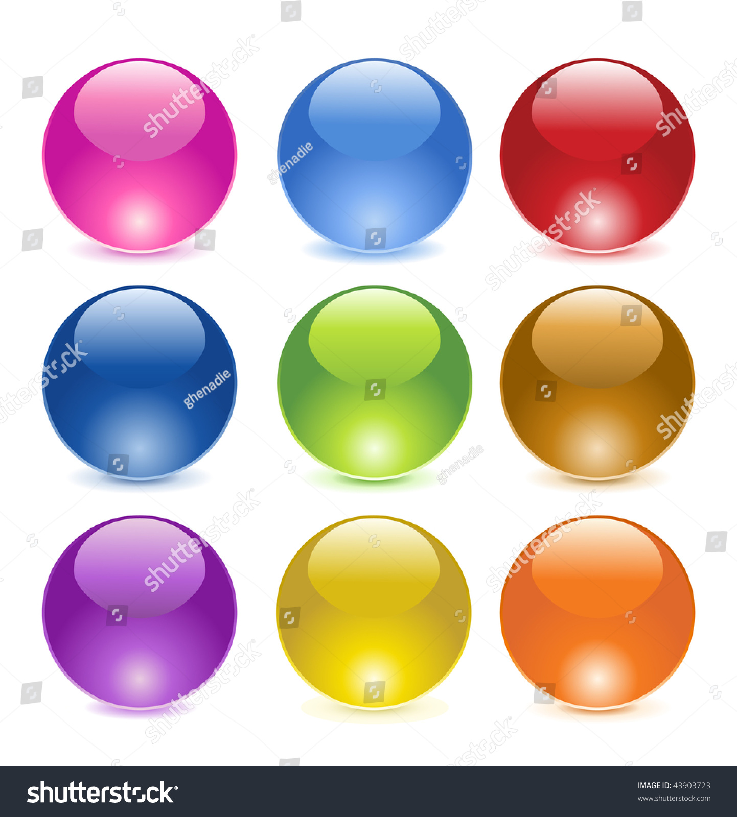 Glass Balls Stock Vector Illustration 43903723 : Shutterstock