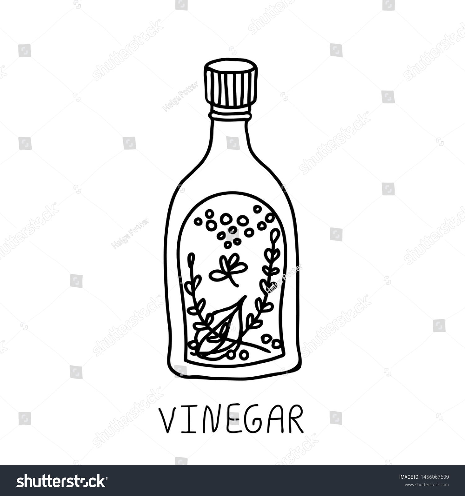 Download Glass Bottle Vinegarolive Oil Doodle Vector Stock Vector Royalty Free 1456067609 PSD Mockup Templates