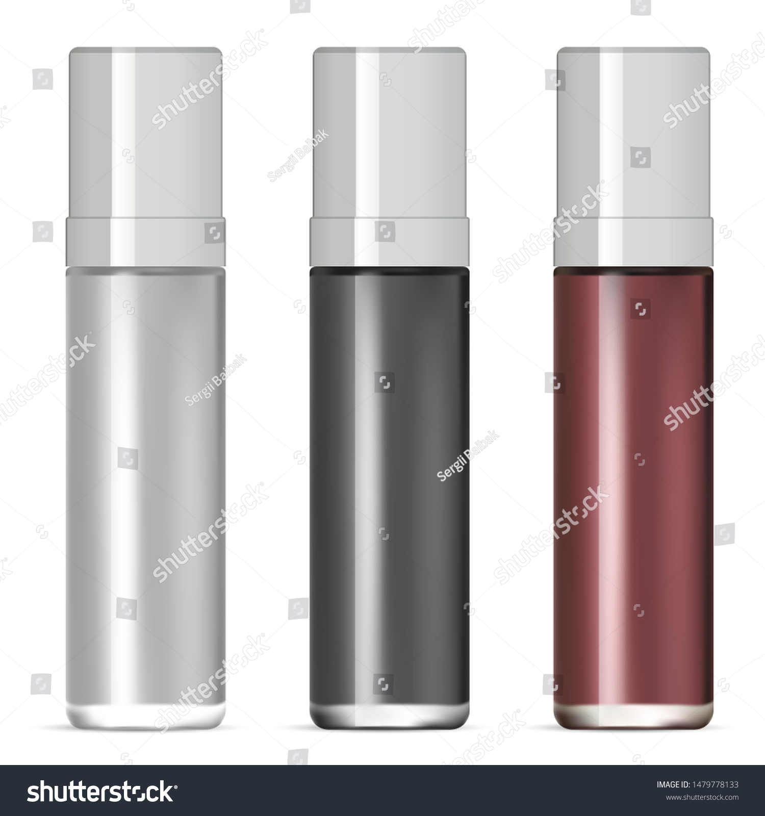 Download Glass Cosmetic Bottle Clear Package Plastic Stock Vector Royalty Free 1479778133