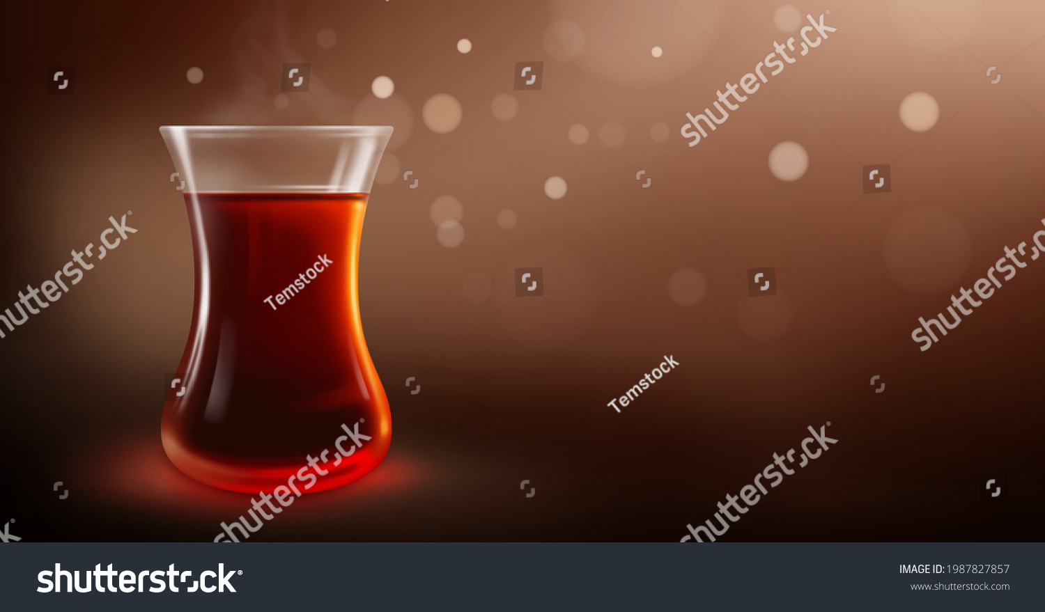 SVG of Glass cup of black tea, vector background. svg