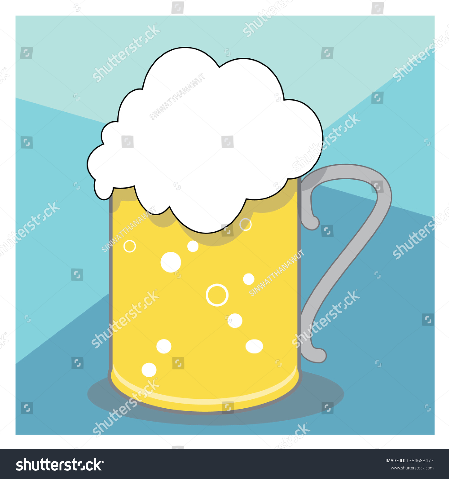 Glass Beer Icon Vector Illustrator Design Stock Vector Royalty Free 1384688477