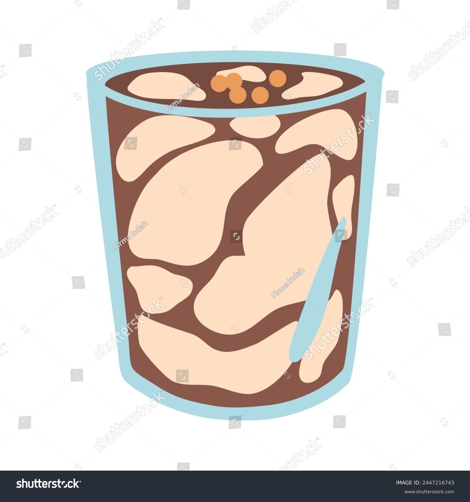 SVG of Glass of Taho and a Jar of Syrup svg