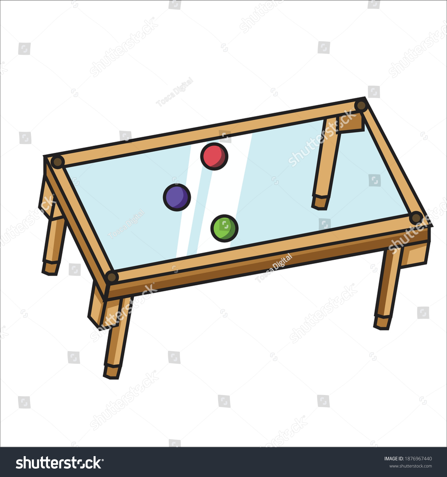 Glass Pool Table Clip Art Illustration Stock Vector (Royalty Free ...