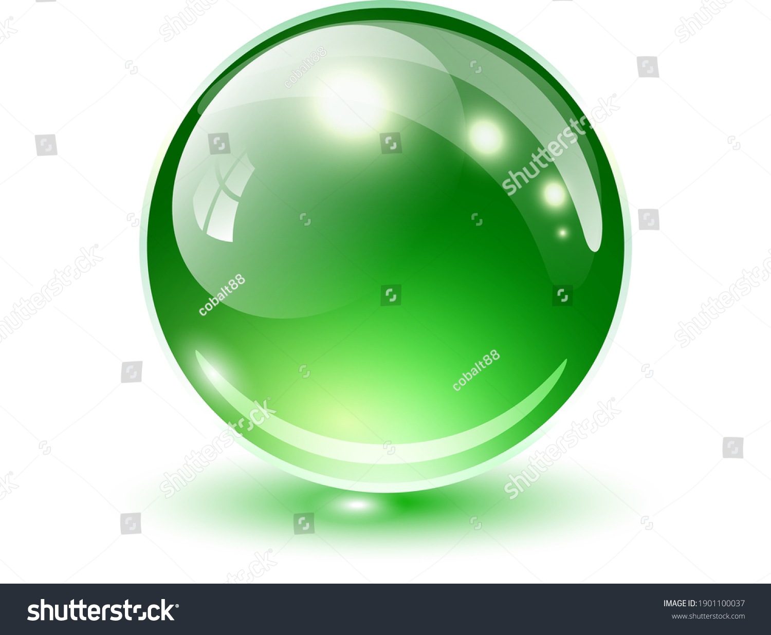 Glass Sphere Green Vector Shiny Icon Stock Vector (Royalty Free ...