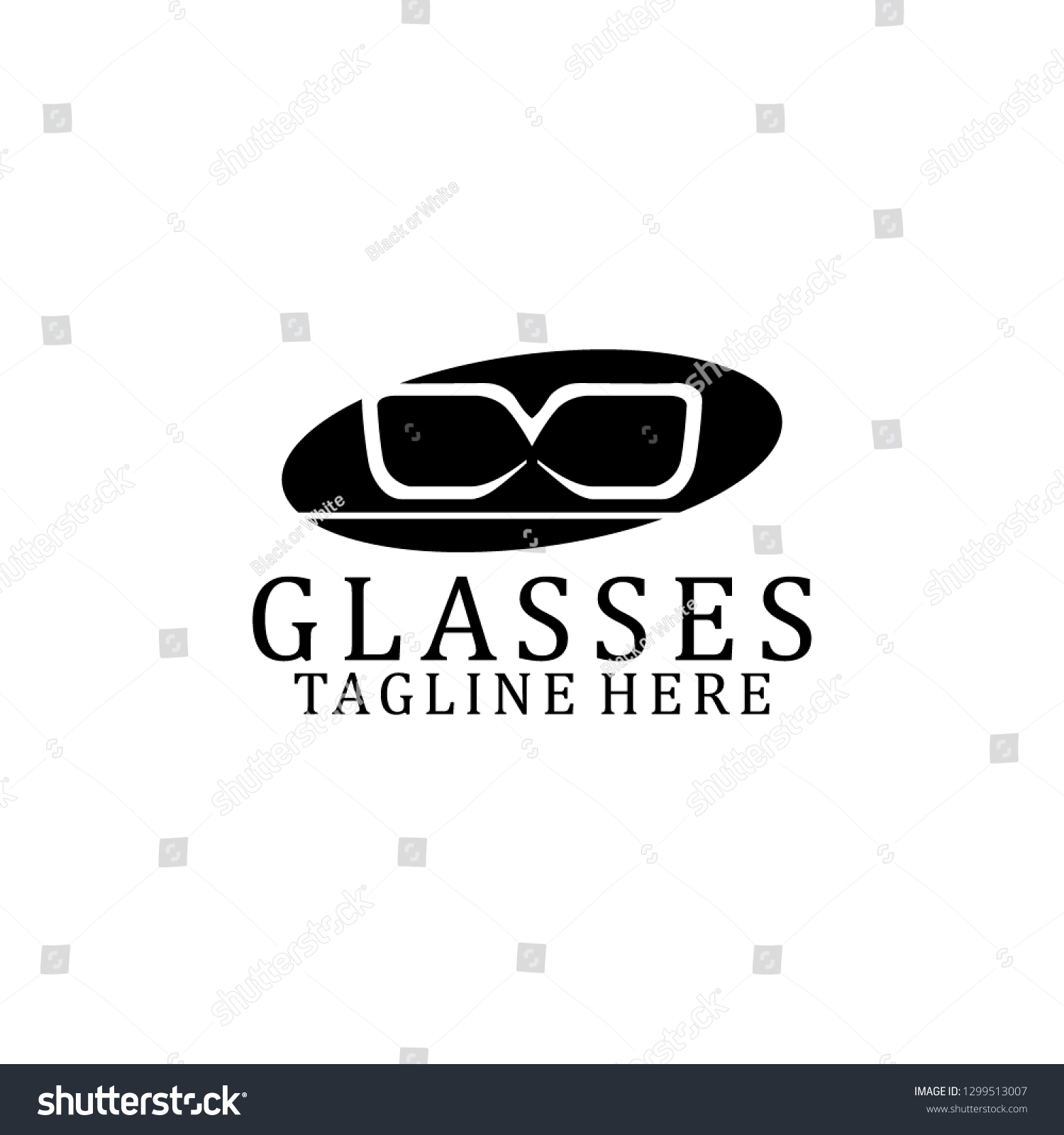 Glasses Logo Design Stock Vector Royalty Free 1299513007 Shutterstock