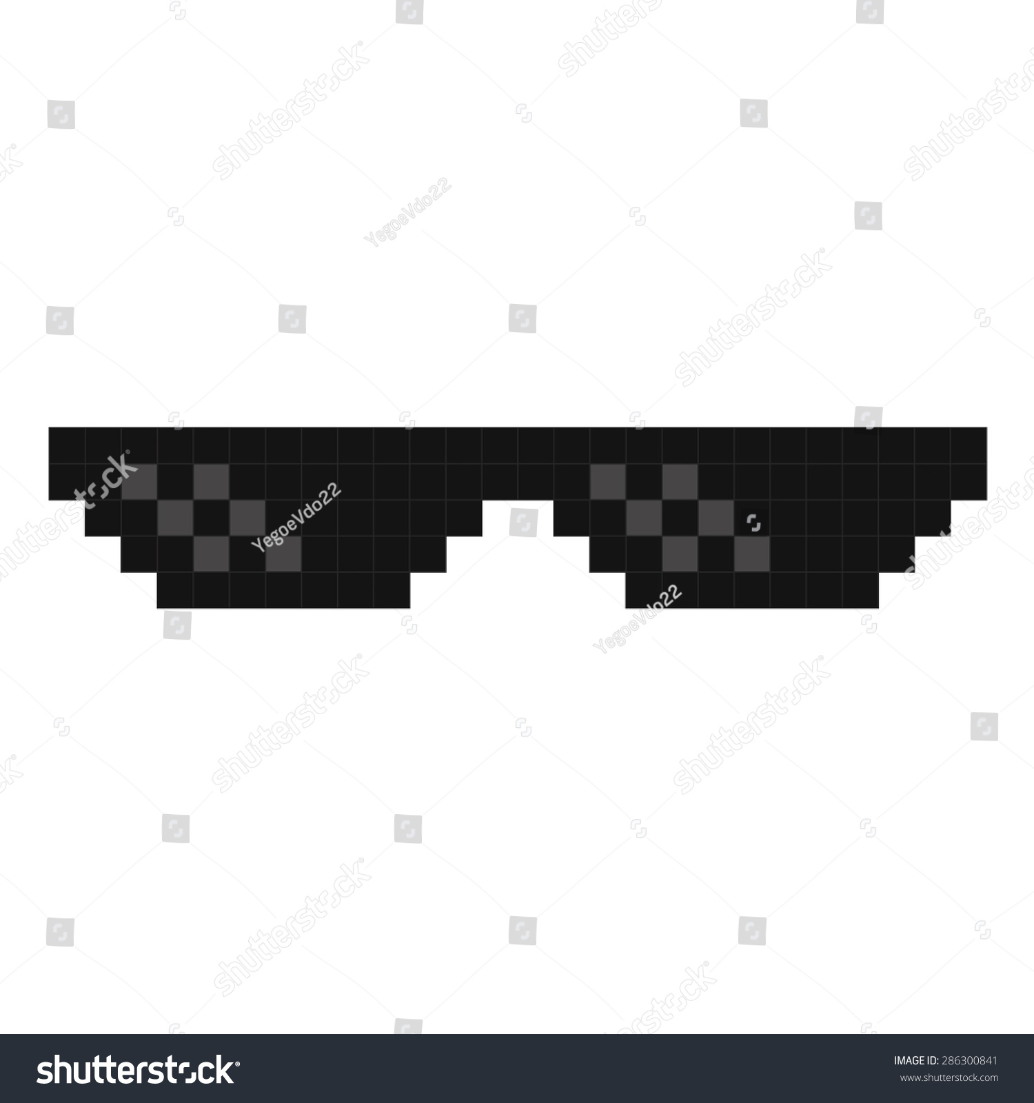 Glasses Pixel Vector Icon - 286300841 : Shutterstock