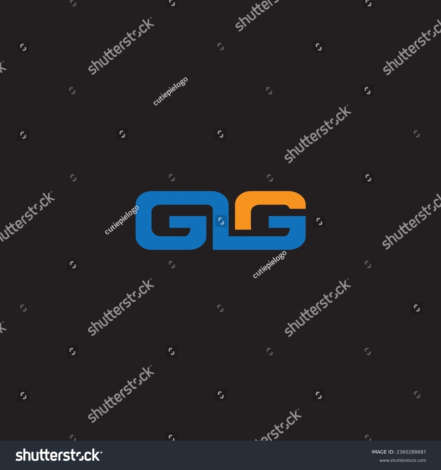 SVG of GLG Initial Letter Logo Vector element. Initial logo template svg