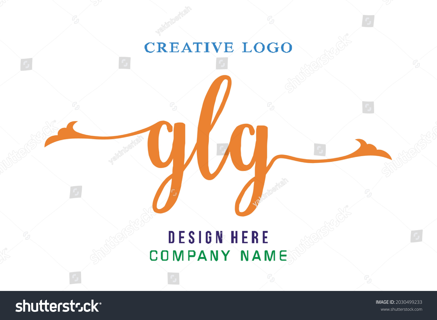 SVG of GLG lettering logo is simple, easy to understand and authoritative svg