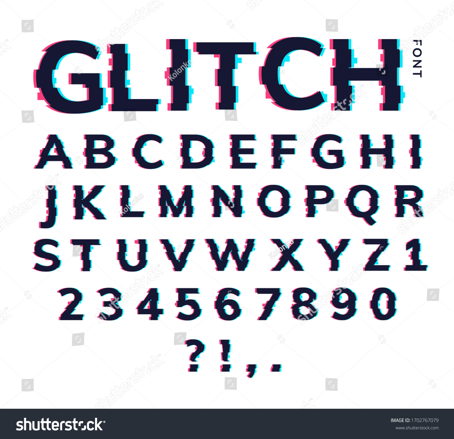 SVG of Glitch font letter game digital pattern. Glitch alphabet hipster font cool typography vhs effect svg