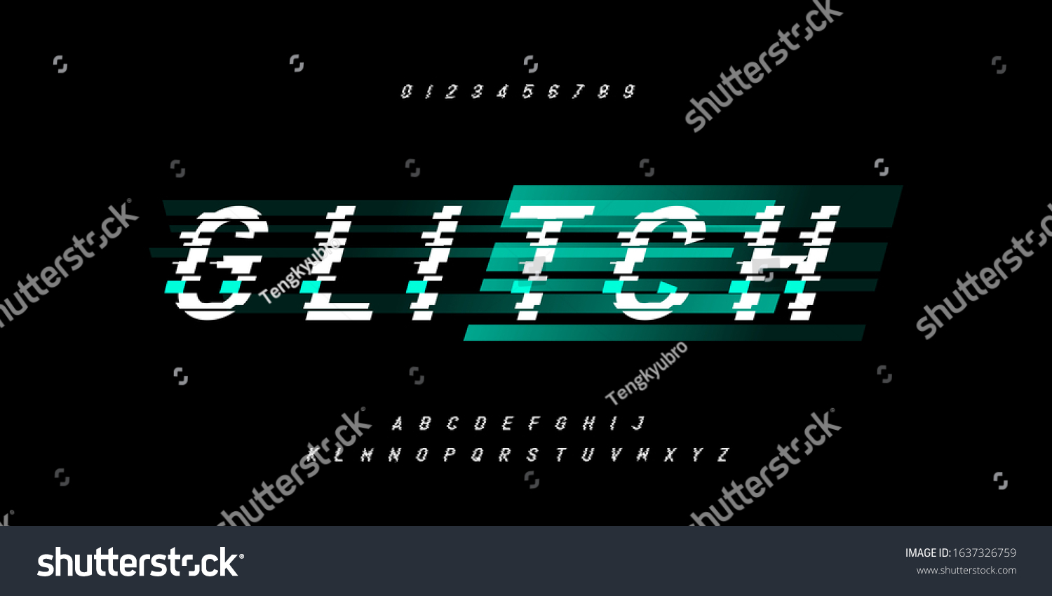 SVG of Glitch speed electric technology, Typography italic alphabet fonts set. Vector svg