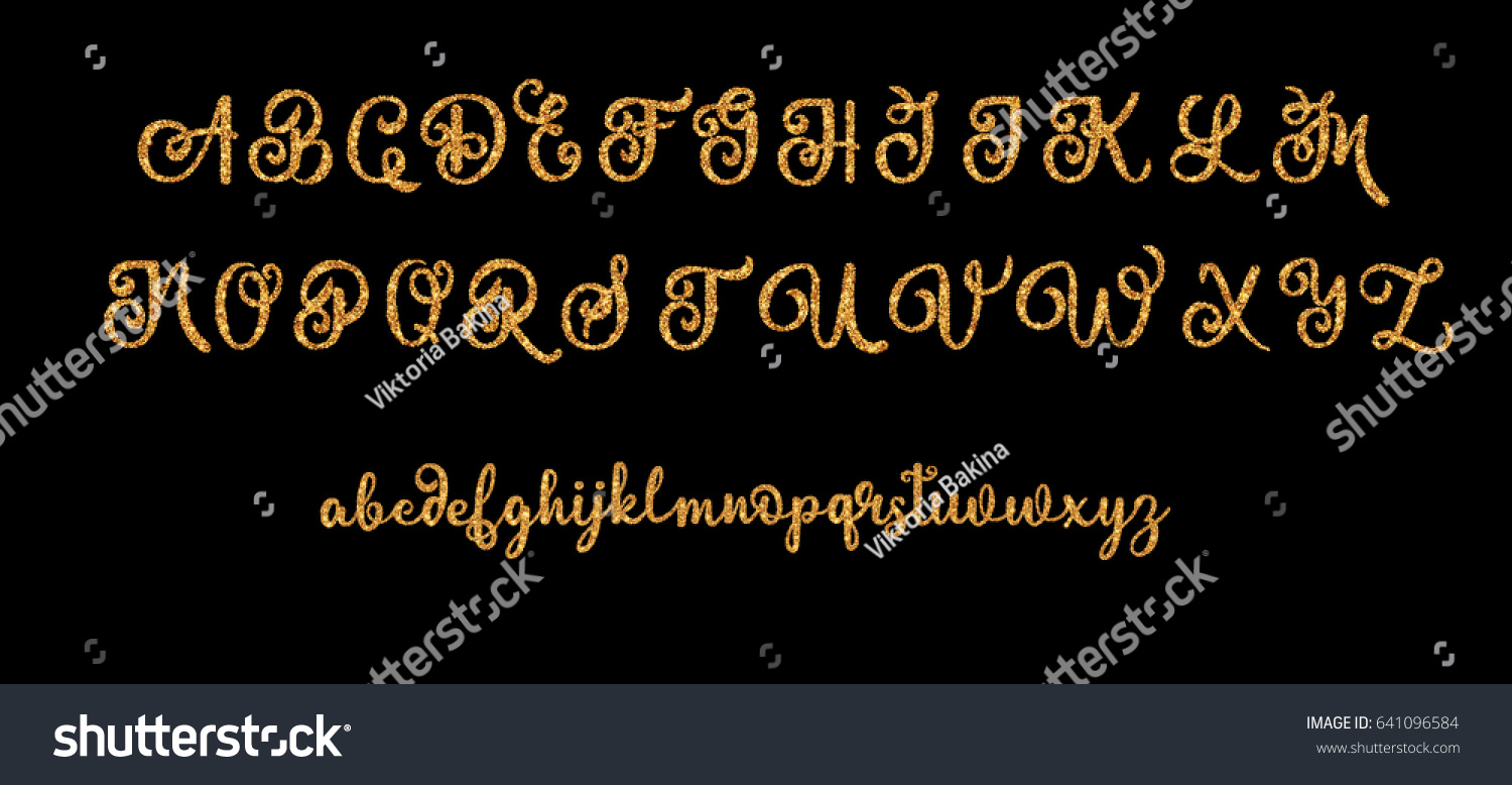 glitter gold alphabet vector font on stock vector 641096584 glitter gold alphabet vector font on stock vector 641096584