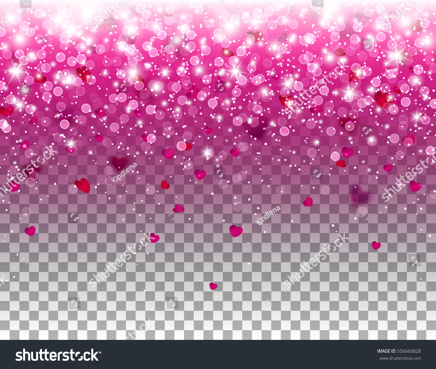 glow glitter stars pink