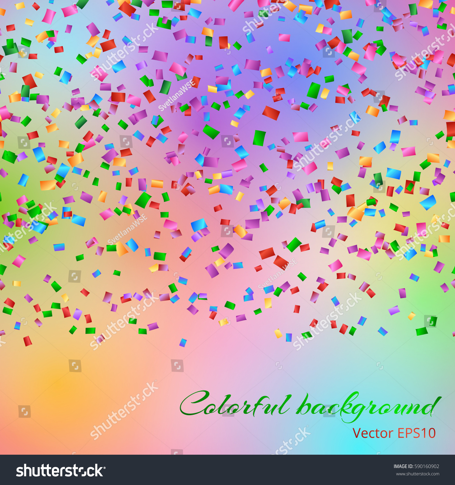 Glitter Sparkle Background Falling Multicolored Confetti Stock Vector (Royalty Free) 590160902