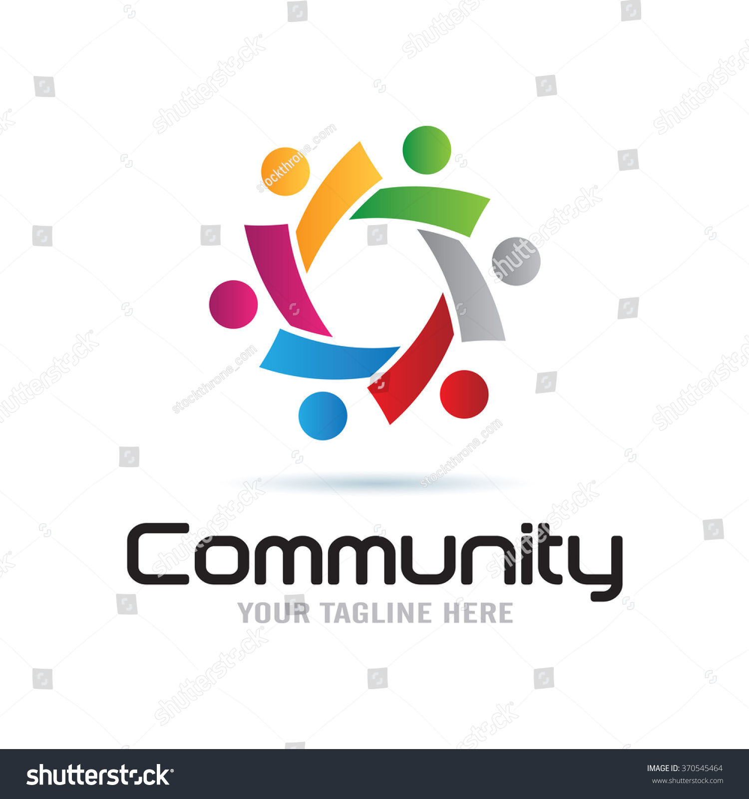 Global Community Logo Icon Elements Template Stock Vector (Royalty Free ...