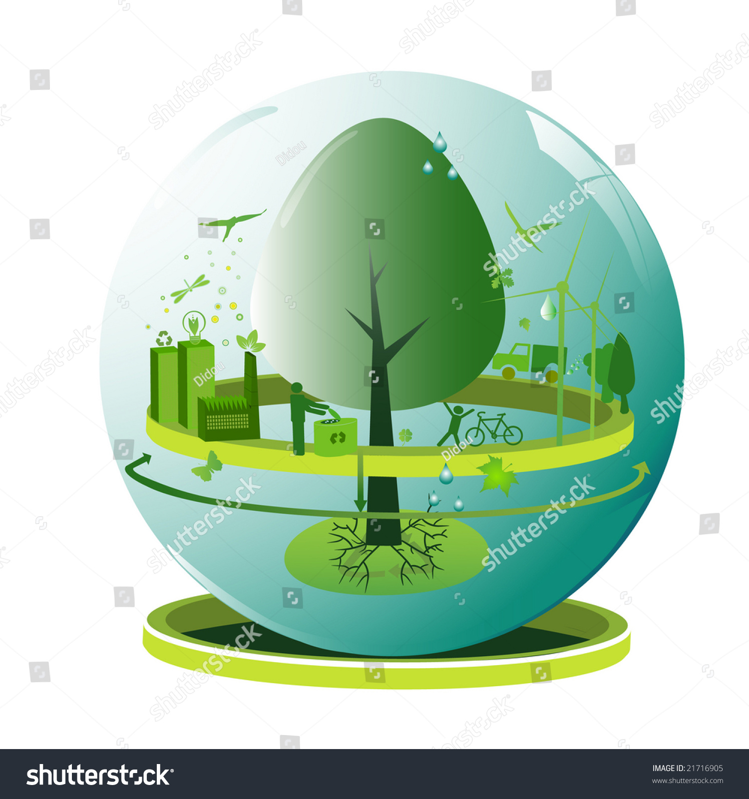 Global Ecology Concept Stock Vector Royalty Free