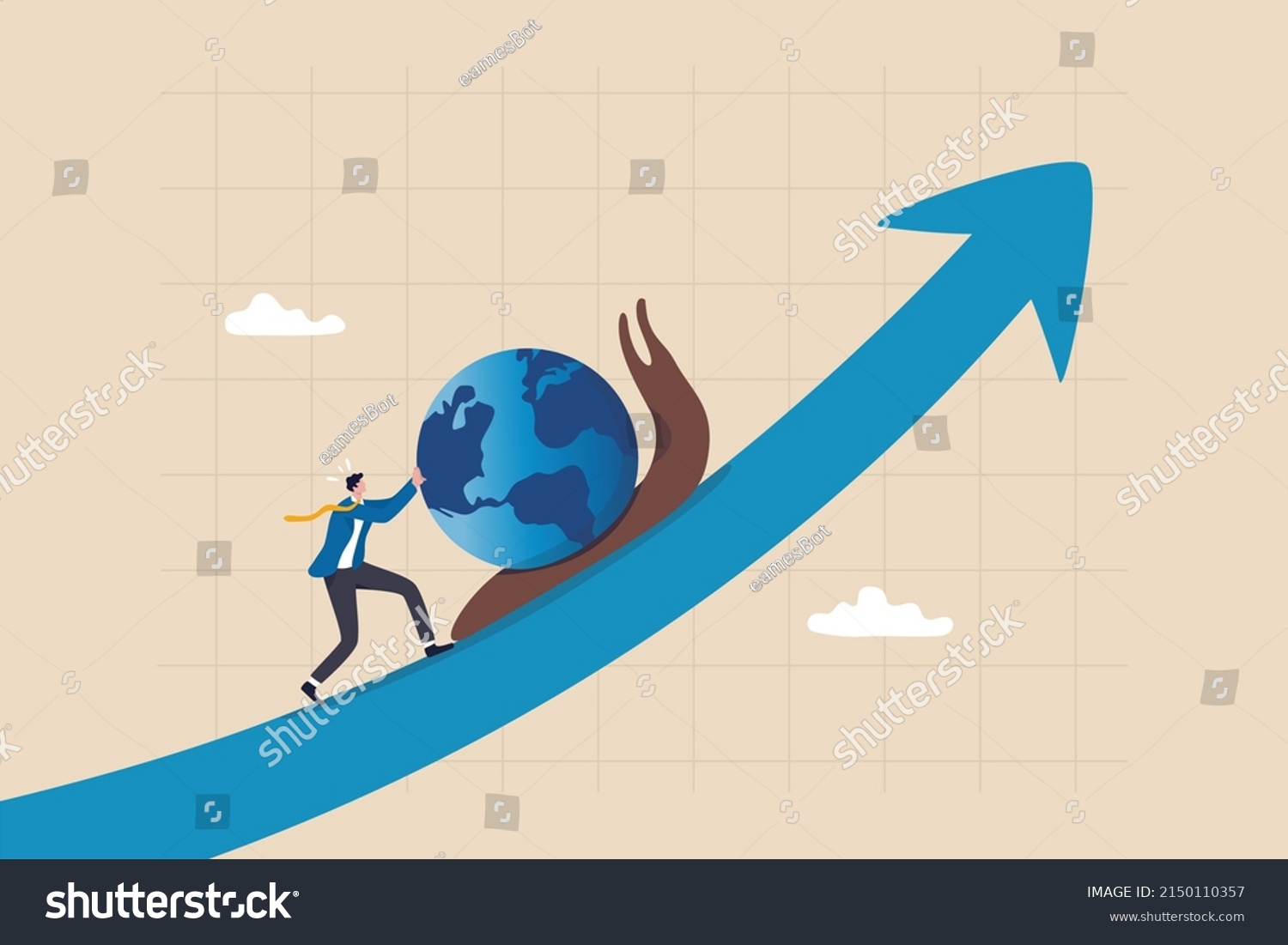 global-economic-slowdown-world-gdp-growth-stock-vector-royalty-free