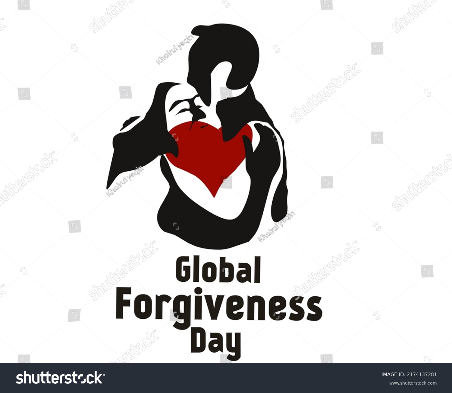 Global Forgiveness Day July 7 Stock Vector Royalty Free 2174137281